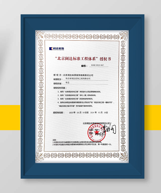 闊達授權(quán)證書